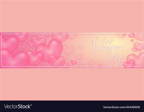 Valentines day banner background Royalty Free Vector Image