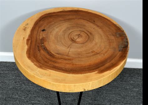 Wooden Slab Top Accent Table | EBTH