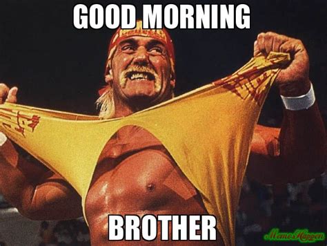 GOOD MORNING BROTHER meme - Hulk Hogan (82107) • MemesHappen | Hulk ...