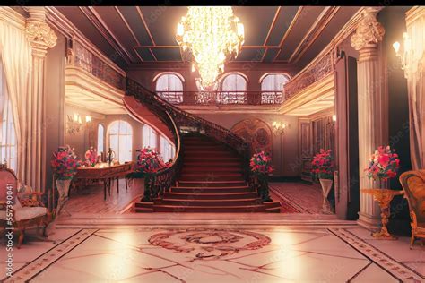 Ilustração do Stock: Mansion Interior - An elegant and luxurious ...