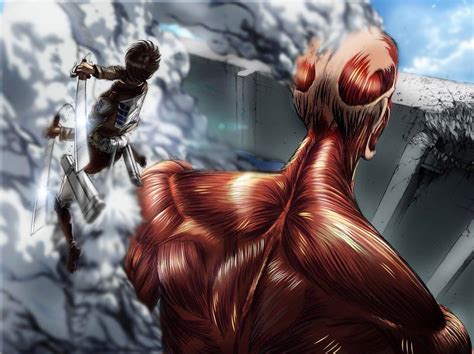 Eren vs Colossal titan, coloured by me : attackontitan in 2021 | Attack ...