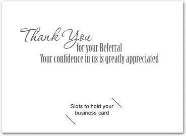 Business referral cards