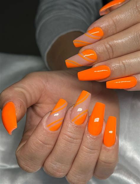 Summer Neon Orange Nail Designs of 2023| Morovan