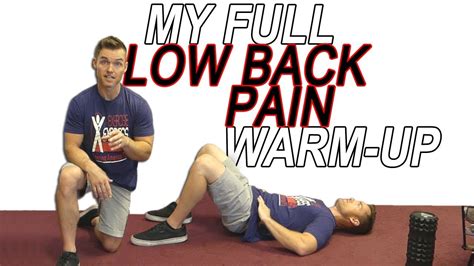 My FULL Low Back Pain Warm Up - Pre Workout Warm up - YouTube