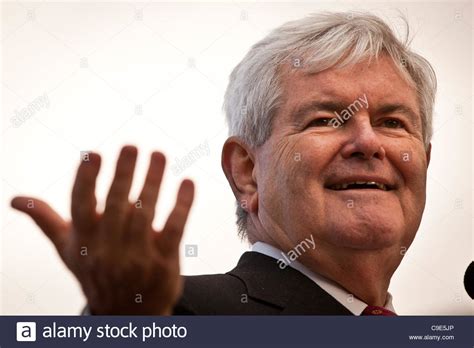 Republican presidential candidate Newt Gingrich speaks at a townhall meeting in the old town on ...