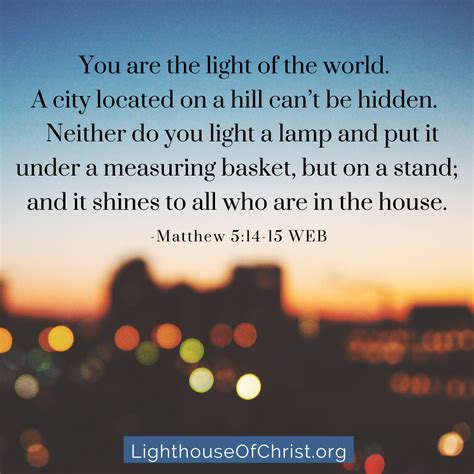 Matthew 5:14-15 | Light of the world, God is good, Christ