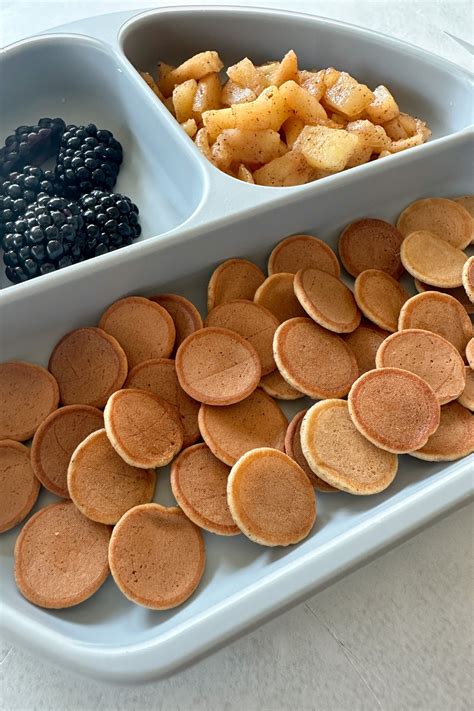 Pancake Cereal (Mini Apple Pancakes) - Feeding Tiny Bellies