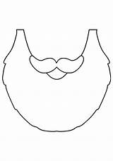 Santa Claus beard  Coloring Page sketch template