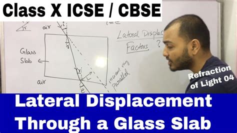 Glass Slab : LATERAL DISPLACEMENT of Light : Class X CBSE / ICSE : Refraction Of Light 04 - YouTube