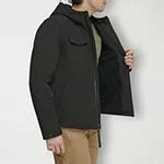 Levi's Mens Hooded Sherpa Lined Water Resistant Midweight Softshell Jacket, Color: Black - JCPenney
