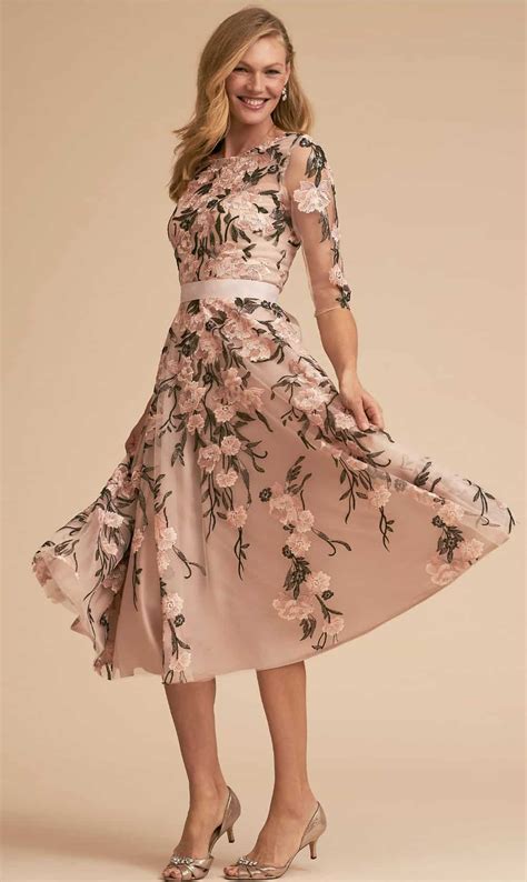Floral Mother of the Bride Dresses - Dress for the Wedding | Floral dresses with sleeves, Mother ...