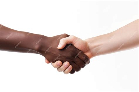 Premium AI Image | handshake between a black and a white person ...