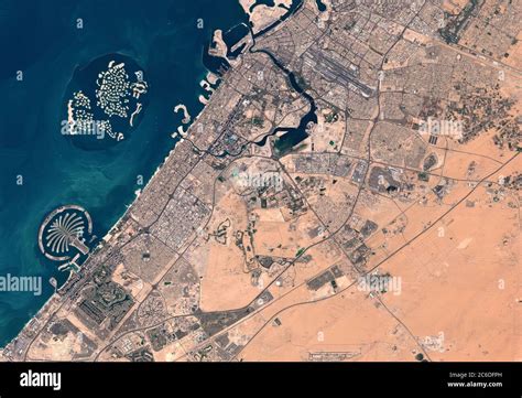 Satellite image of Dubai Stock Photo - Alamy