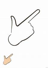 Pointing Hand Coloring Page sketch template