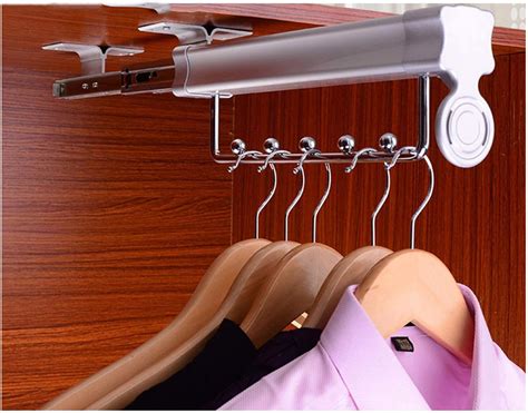 Wardrobe Hanger,Pull Out Closet Rod Retractable Wardrobe Clothes Hanger ...