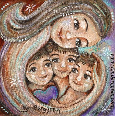 Gentle Mother Gift Mom Of Three Meaningful Mothers Day Gift | Etsy | Art, Three kids, Original ...