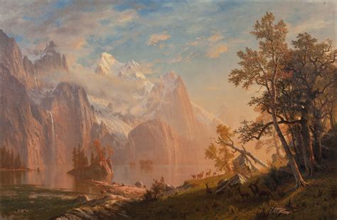 Albert Bierstadt, Western Landscape, Mount Whitney, 1869. Oil on canvas, | Western landscape ...