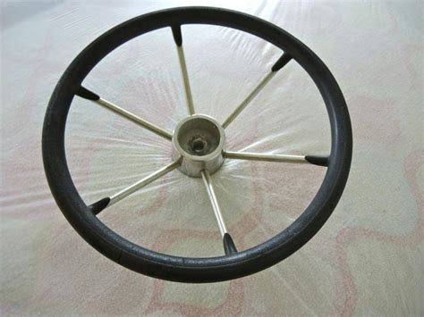 Sell Boston Whaler destroyer style soft touch stainless steering wheel ...