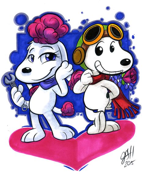 Snoopy and Fifi by joshuadraws on DeviantArt