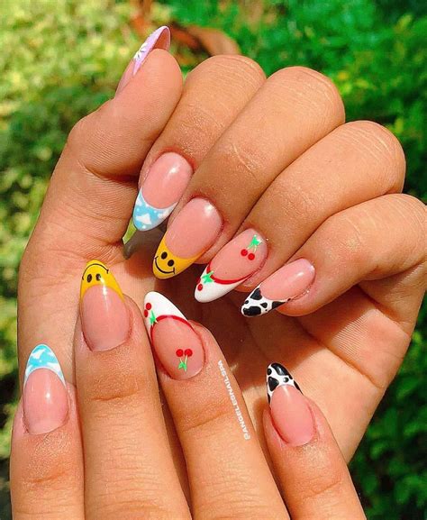 Cute Acrylic Nail Designs, Nail Art Designs, Olive Nails, Cow Nails, Easter Nail Art, Short ...