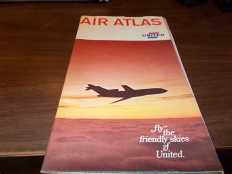 1966 UNITED AIRLINES System Route Map $15.00 - PicClick