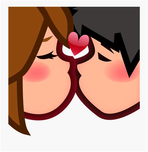 Peo Couple Kiss Emoji - Couple Kiss Emoji , Free Transparent Clipart - ClipartKey