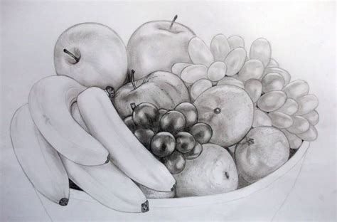 Fruit Bowl by Wackdog | Fruit sketch, Fruit bowl drawing, Fruit art drawings