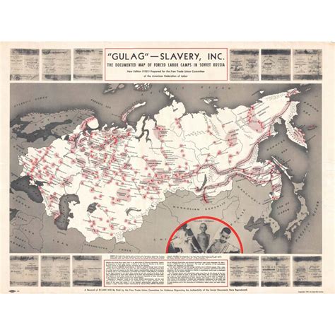 The documented map of forced labor camps in Soviet Union