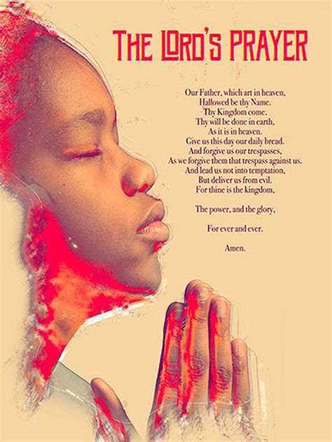 The Lord's Prayer for Boys 18x24 Wall Poster Scripture Prayer God Christian African American - Etsy