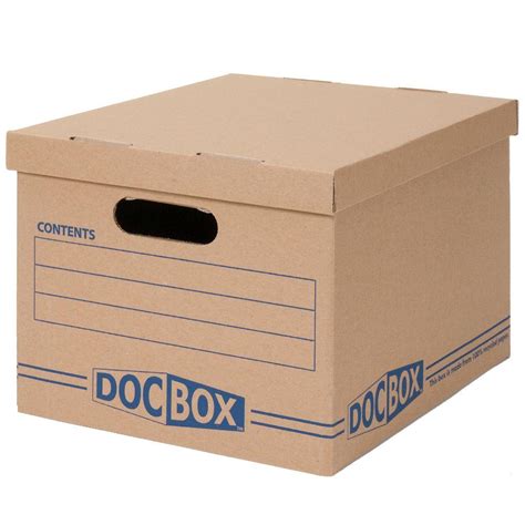 DOC-BOX 15 in. x 10 in. x 12 in. Document Storage Boxes (10-Pack)-1001009 - The Home Depot