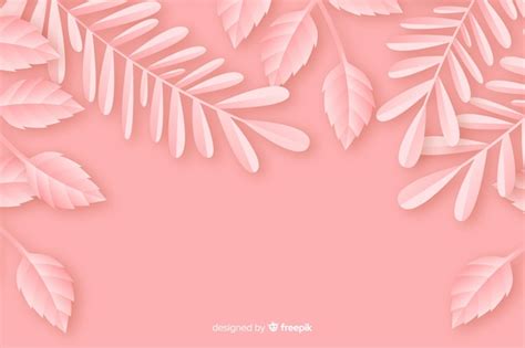 Free Vector | Paper style monochrome background with leaves