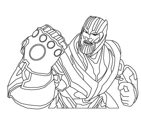 Marvel Villain Thanos Coloring Pages - XColorings.com