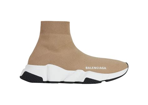 Women's Balenciaga Speed White Sneakers in Beige | Sneakers, Balenciaga speed, White sneakers