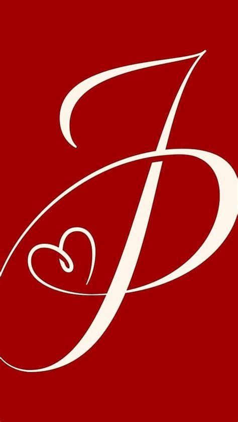 J.p Name Love, red bg jp, letter jp, HD phone wallpaper | Peakpx
