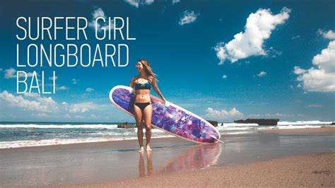 Surfer girl, Surfing on Bali, Batu Bolong - YouTube