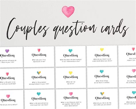 56 Couples Question Cards Couple Conversation Cards - Etsy | Conversation cards, Question cards ...