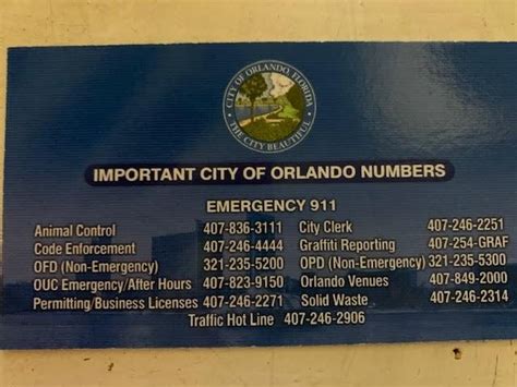 Important City of Orlando Phone Numbers – Isle Of Catalina – Orlando ...