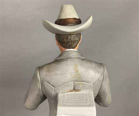 J.R EWING Whiskey Decanter from Dallas Tv show empty music box works | eBay