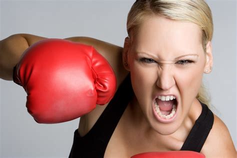 woman boxing anger1 Blank Template - Imgflip