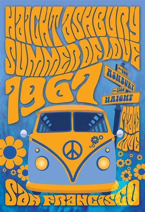 Haight Ashbury Summer Of Love 1967 print | Etsy | Psychedelic poster, Hippie posters, Poster art