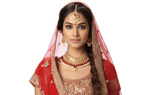 AI generated An Indian Bride in Traditional Wedding Attire on Transparent Background. AI ...