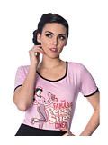 Banned Retro 50's Peggy Sue's Diner Didi Vintage T-Shirt Pink