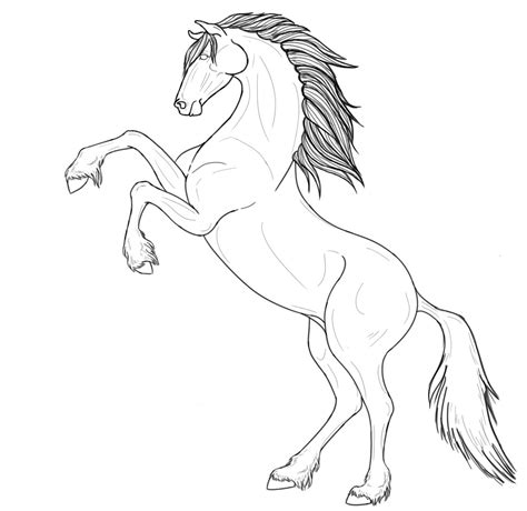 Rearing Horse - FREE Lineart by KitCat12002 on DeviantArt