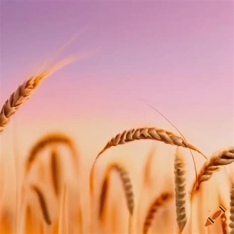 Field of wheat in pastel colors