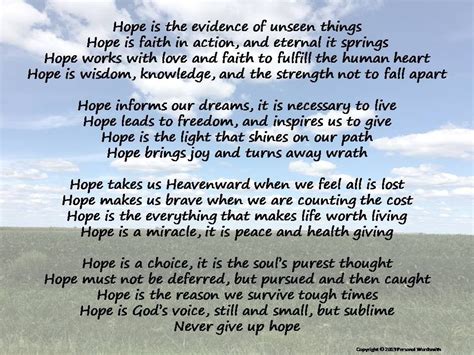 Hope Memorial Readings, Marriage Advice Poem, Celebration of Life Hope Poetry, Funeral Hope Poem ...