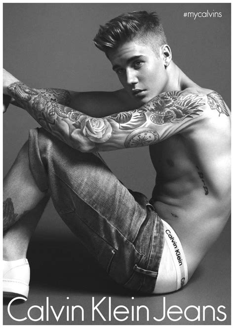 Justin Bieber Poses for Calvin Klein Jeans Spring 2015 Campaign Shoot