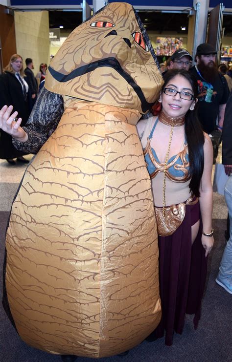 Jabba the Hutt and Slave Leia cosplay at Rhode Island Comic Con 2016 - a photo on Flickriver