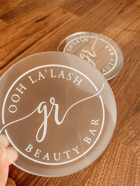 Company Logo Engraved Coasters Logo Engraving Company | Etsy