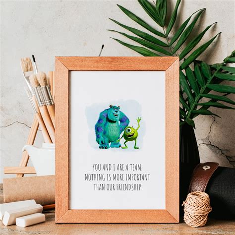 Monsters Inc Quotes Sulley Roz Boo Mike Disney Randall Print - Etsy