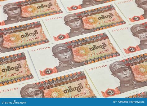 Myanmar Kyats Banknote, Money, Kyat Currency In Myanmar. Editorial ...